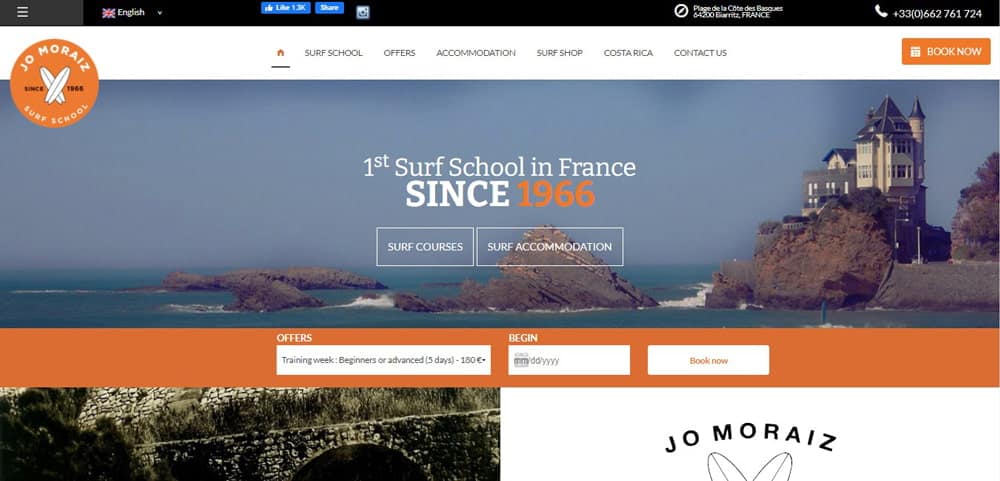 Jo Moraiz Surf School - France