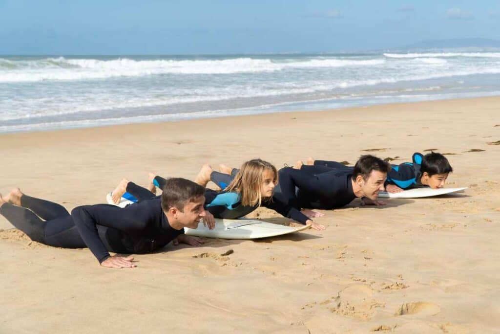 Study surfing lessons
