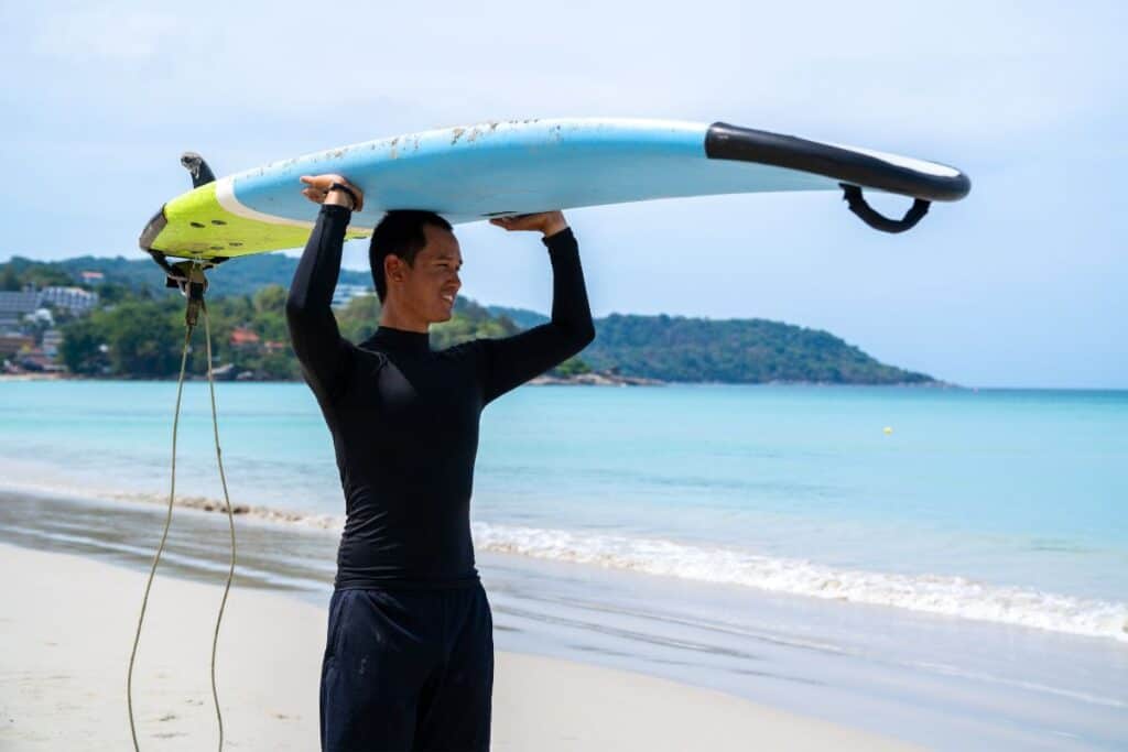 rash guard surfing